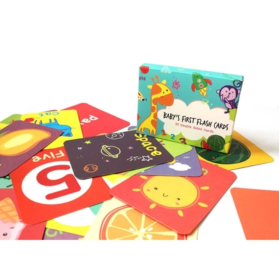 Hoạt động in giấy nghệ thuật đủ màu tùy chỉnh Hoạt động học Flashcards cho trẻ 3 tuổi