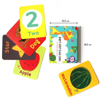 Hoạt động in giấy nghệ thuật đủ màu tùy chỉnh Hoạt động học Flashcards cho trẻ 3 tuổi