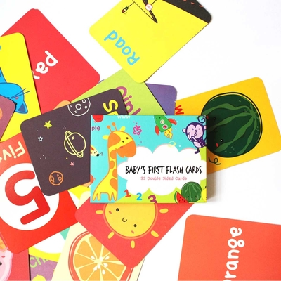 Hoạt động in giấy nghệ thuật đủ màu tùy chỉnh Hoạt động học Flashcards cho trẻ 3 tuổi