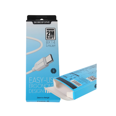 Sản phẩm điện tử Folding Hộp Carton In tùy chỉnh Hộp cáp sạc