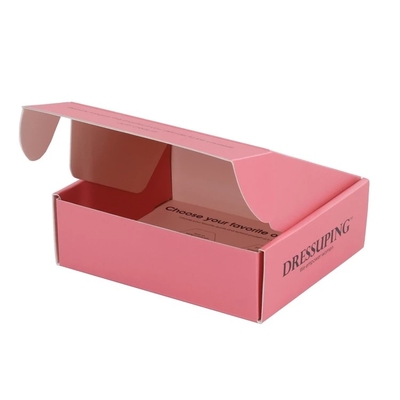 Gloss Matt Varnishing Pink Mailer Hộp vận chuyển Hộp bao bì mỹ phẩm Logo OEM