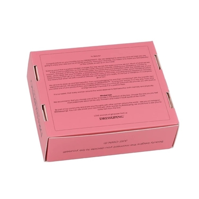 Gloss Matt Varnishing Pink Mailer Hộp vận chuyển Hộp bao bì mỹ phẩm Logo OEM