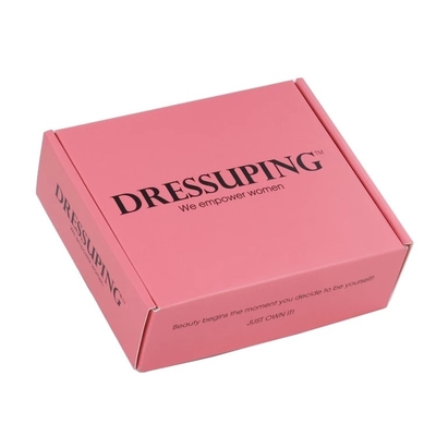 Gloss Matt Varnishing Pink Mailer Hộp vận chuyển Hộp bao bì mỹ phẩm Logo OEM