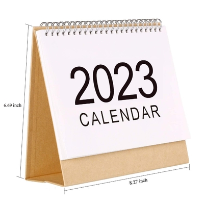 2023 In Lịch Hàng Tháng 1400gsm 1800gsm Lịch Để Bàn Bìa Cứng
