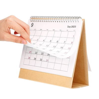 2023 In Lịch Hàng Tháng 1400gsm 1800gsm Lịch Để Bàn Bìa Cứng