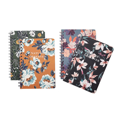Sổ tay xoắn ốc in tùy chỉnh 60gsm-400gsm Sổ ghi chú ràng buộc dây A5 cố định