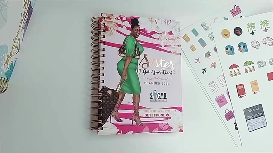 Hot Stamping Xoắn ốc Máy tính xách tay In Tạp chí Tùy chỉnh In sách