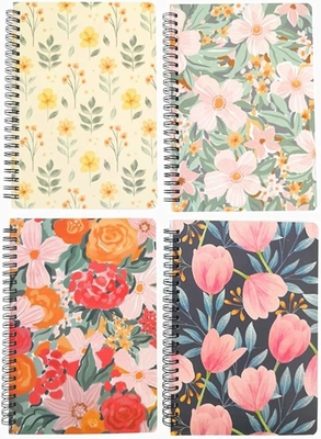 5.5&quot;X8.5'' 6&quot;X9&quot; 8.5&quot;X11&quot; Sổ ghi chép xoắn ốc In nhật ký sổ phác thảo có giới hạn dây