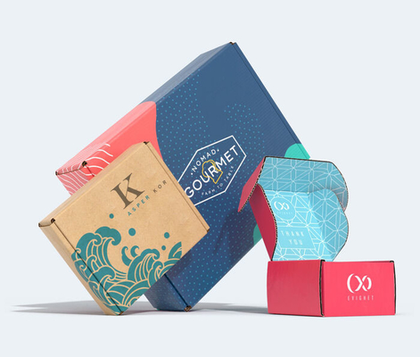 Hình ảnh lớp phủ UV Hộp vận chuyển Hộp quà tặng thời trang Logo tùy chỉnh